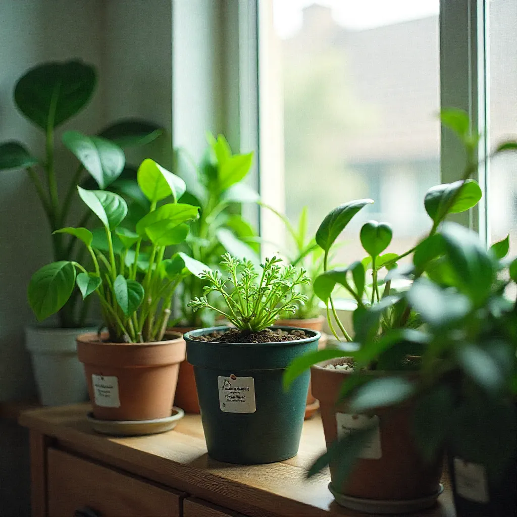 Snake plant in decorative pot