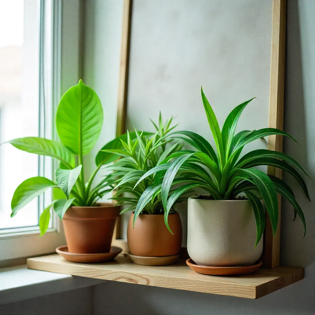 Pothos with heart-shaped leaves